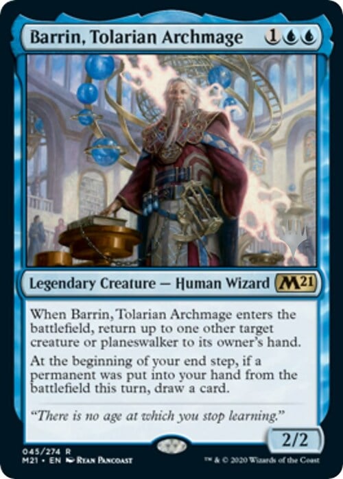 Barrin, Tolarian Archmage Card Front