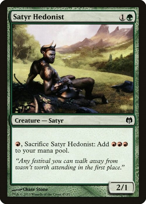 Satyr Hedonist Card Front