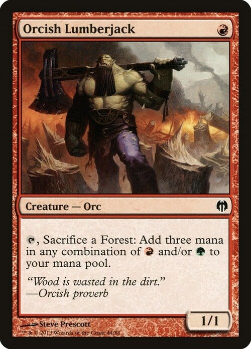 Orcish Lumberjack Card Front