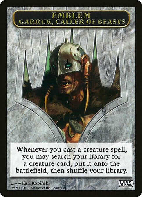 Garruk, Caller of Beasts Emblem Card Front