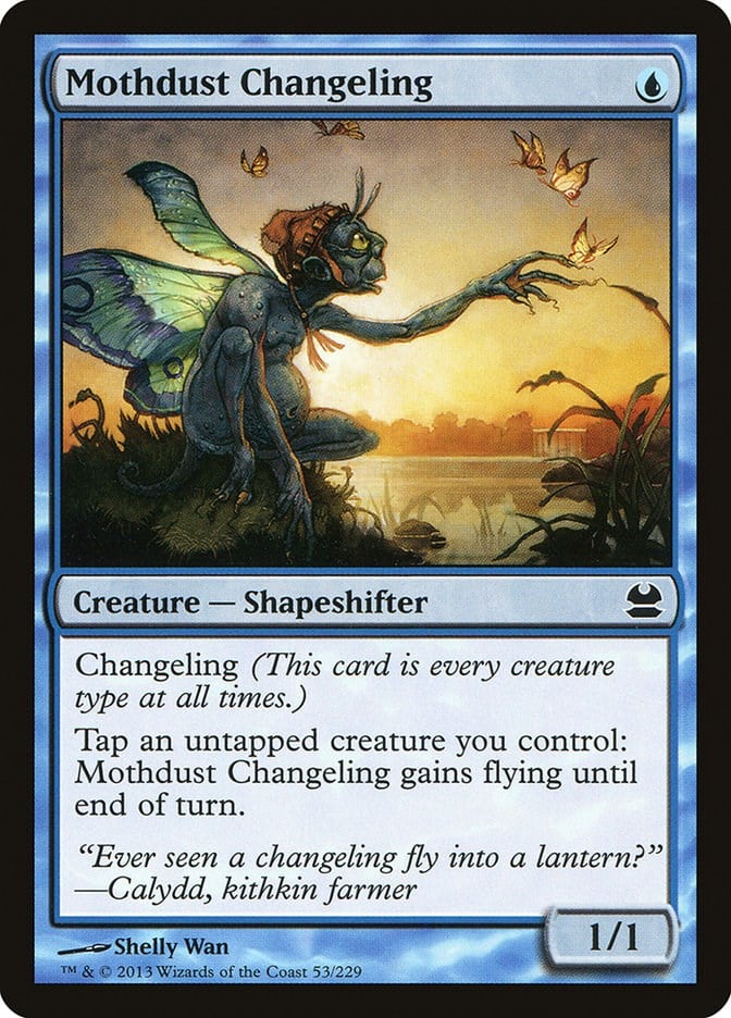 mtg moth cards Mothdust Changeling Modern Masters | Magic Goldenglow Moth Magic the Gathering