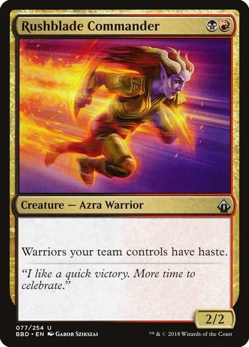 Rushblade Commander Card Front