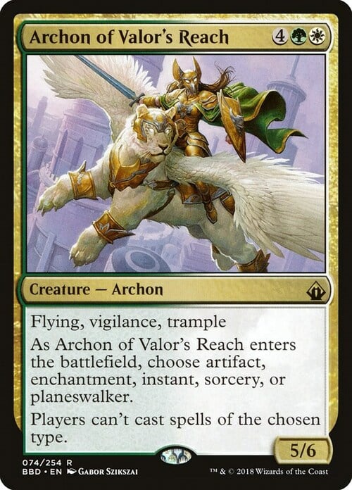 Archon of Valor's Reach Card Front