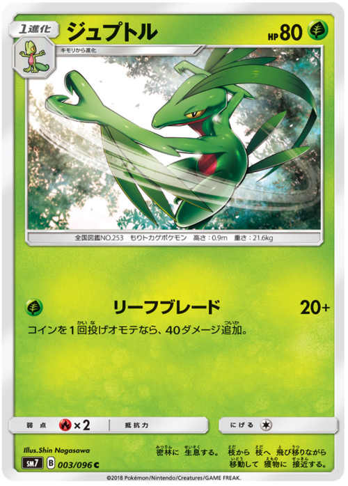 Grovyle Card Front