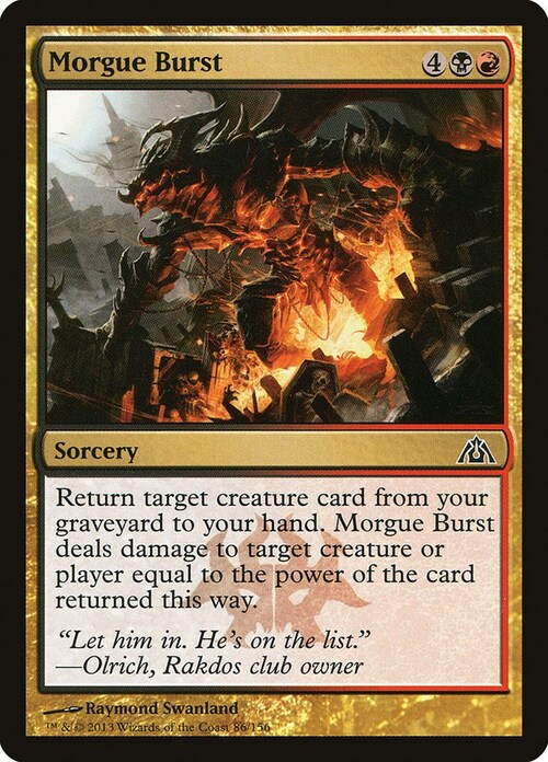 Morgue Burst Card Front