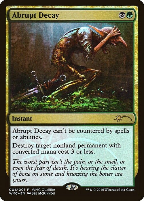 Abrupt Decay Card Front