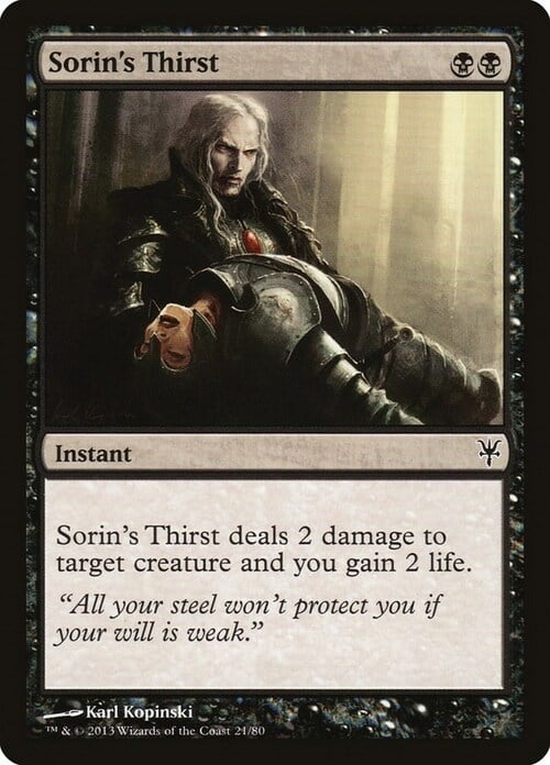Sorin's Thirst Card Front