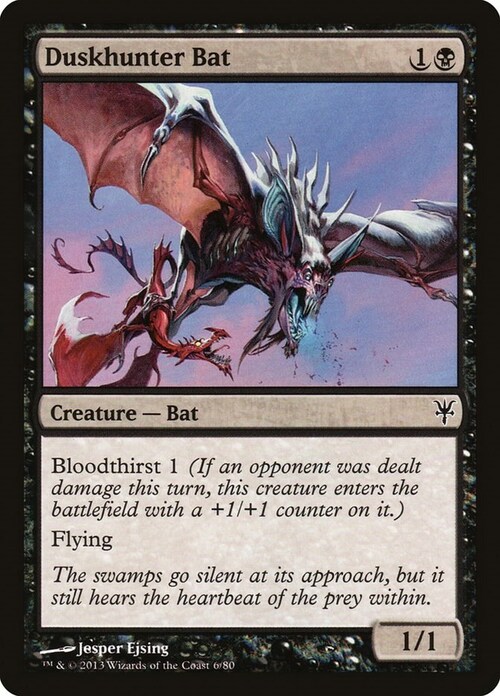 Duskhunter Bat Card Front