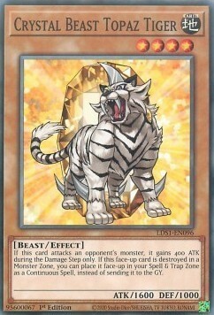 Crystal Beast Topaz Tiger Card Front