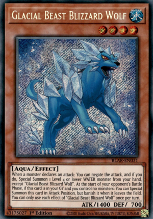 Glacial Beast Blizzard Wolf Card Front