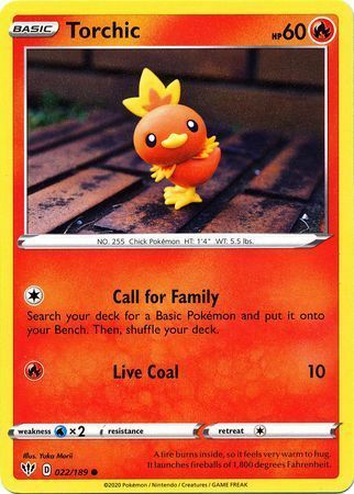 Torchic [Call for Family | Live Coal] Card Front