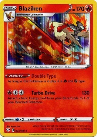 Blaziken [Double Type | Turbo Drive] Card Front
