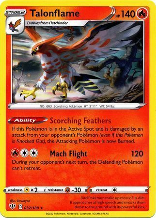 Talonflame [Scorching Feathers | Mach Flight] Frente