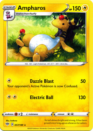 Ampharos [Dazzle Blast | Electric Ball] Card Front