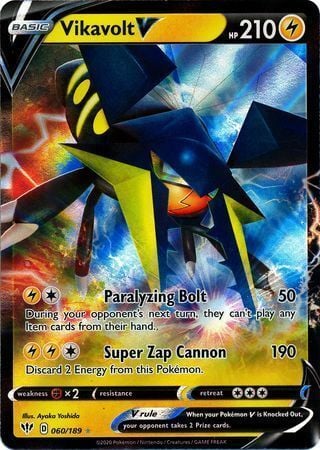 Vikavolt V [Paralyzing Bolt | Super Zap Cannon] Card Front