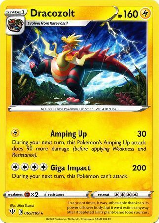 Dracozolt [Amping Up | Giga Impact] Card Front