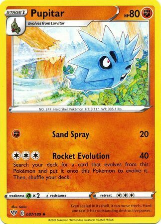 Pupitar [Sand Spray | Rocket Evolution] Frente