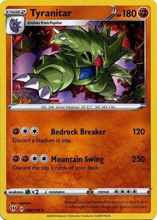 Tyranitar [Bedrock Breaker | Mountain Swing] Card Front