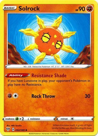 Solrock [Resistance Shade | Rock Throw] Card Front