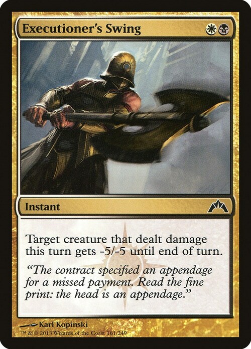 Executioner's Swing Card Front