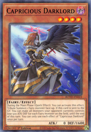Capricious Darklord Card Front