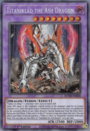 Titaniklad the Ash Dragon Card Front