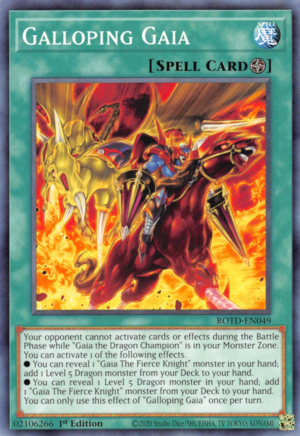 Galloping Gaia Card Front