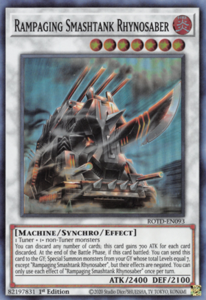 Rampaging Smashtank Rhynosaber Card Front