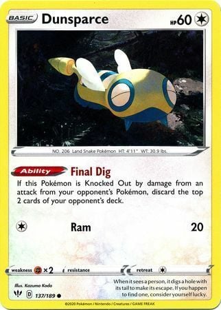 Dunsparce Card Front