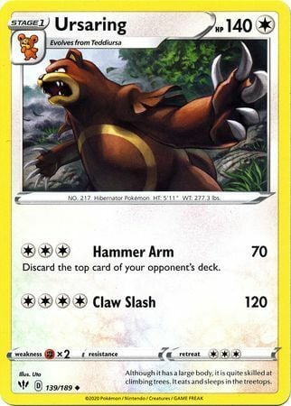 Ursaring [Hammer Arm | Claw Slash] Card Front
