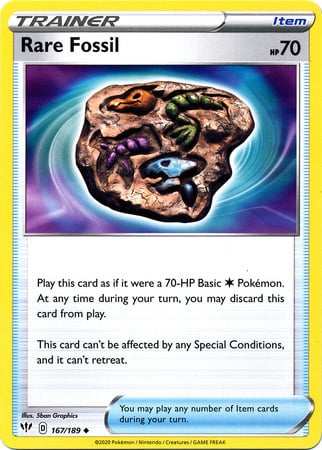 Rare Fossil Card Front
