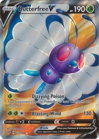 Butterfree V [Dizzying Poison | Blasting Wind] Card Front