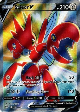 Scizor V [Hack Off | Slashing Claw] Card Front
