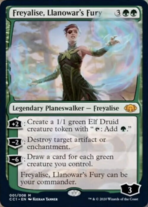 Freyalise, Llanowar's Fury Card Front