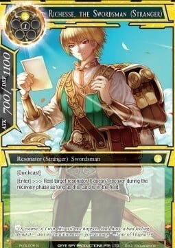 Richesse, the Swordsman Card Front