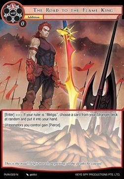 The Road to the Flame King Card Front