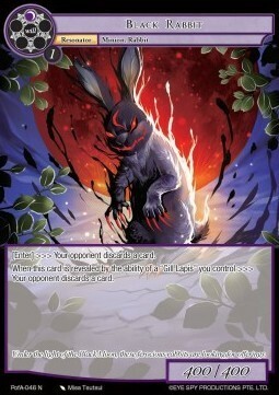 Black Rabbit Card Front
