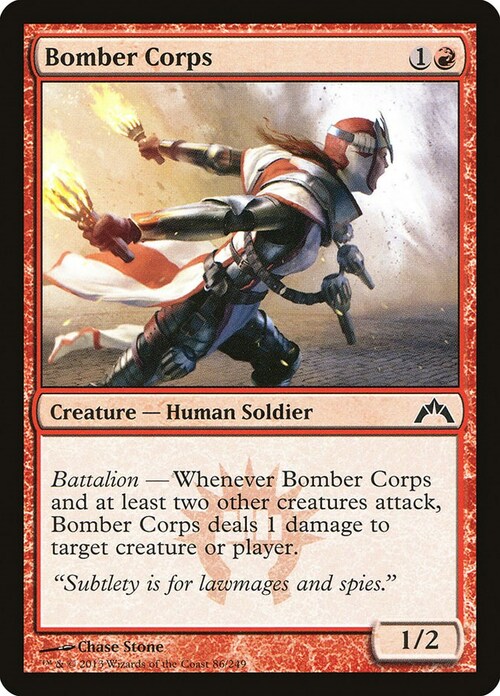 Bomber Corps Card Front