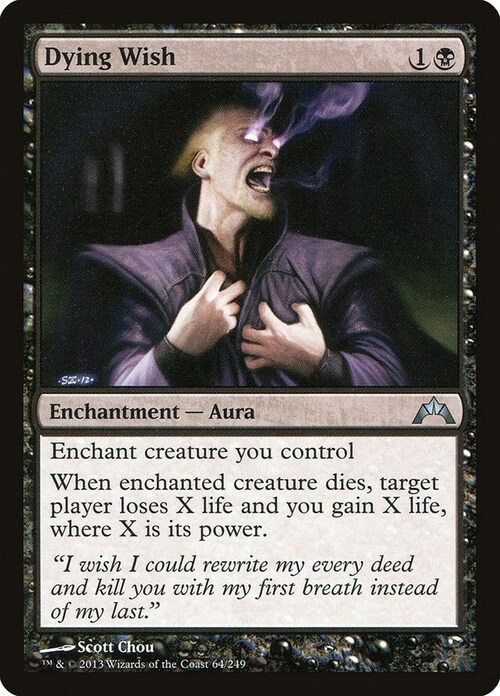 Dying Wish Card Front