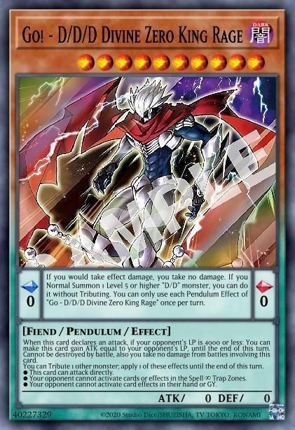 Go! - D/D/D Divine Zero King Rage Card Front