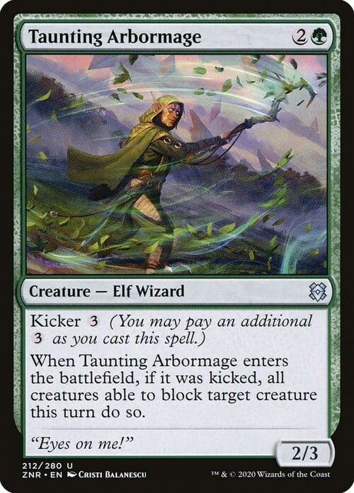 Taunting Arbormage Card Front