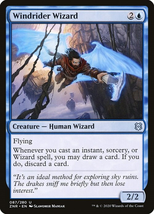 Windrider Wizard Card Front