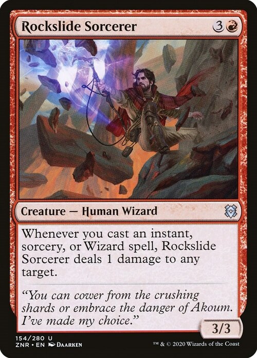 Rockslide Sorcerer Card Front