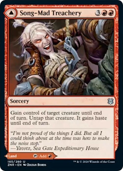 Song-Mad Treachery // Song-Mad Ruins Card Front