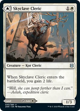 Skyclave Cleric // Skyclave Basilica Card Front