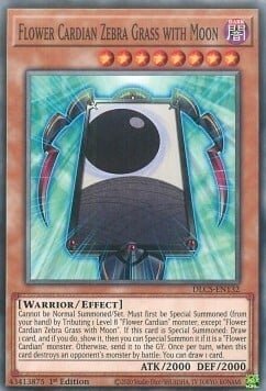 Fiore Cardian Erba della Zebra con la Luna Card Front
