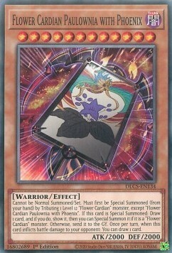 Fiore Cardian Paulownia con Fenice Card Front