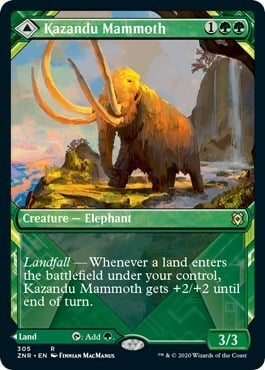 Kazandu Mammoth // Kazandu Valley Card Front
