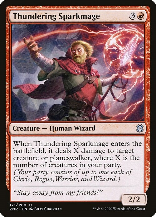 Thundering Sparkmage Card Front