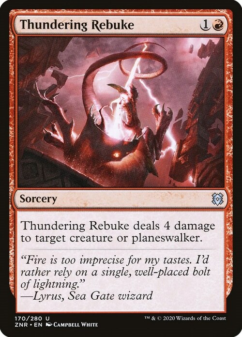 Thundering Rebuke Card Front